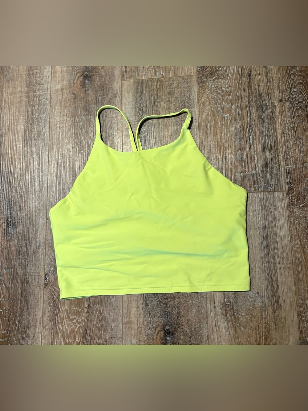 Old Navy Neon Yellow Cropped Tank Top